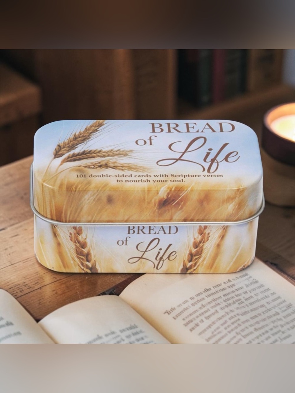 NWT BREAD OF LIFE PROMISE CARDS IN A GIFT TIN